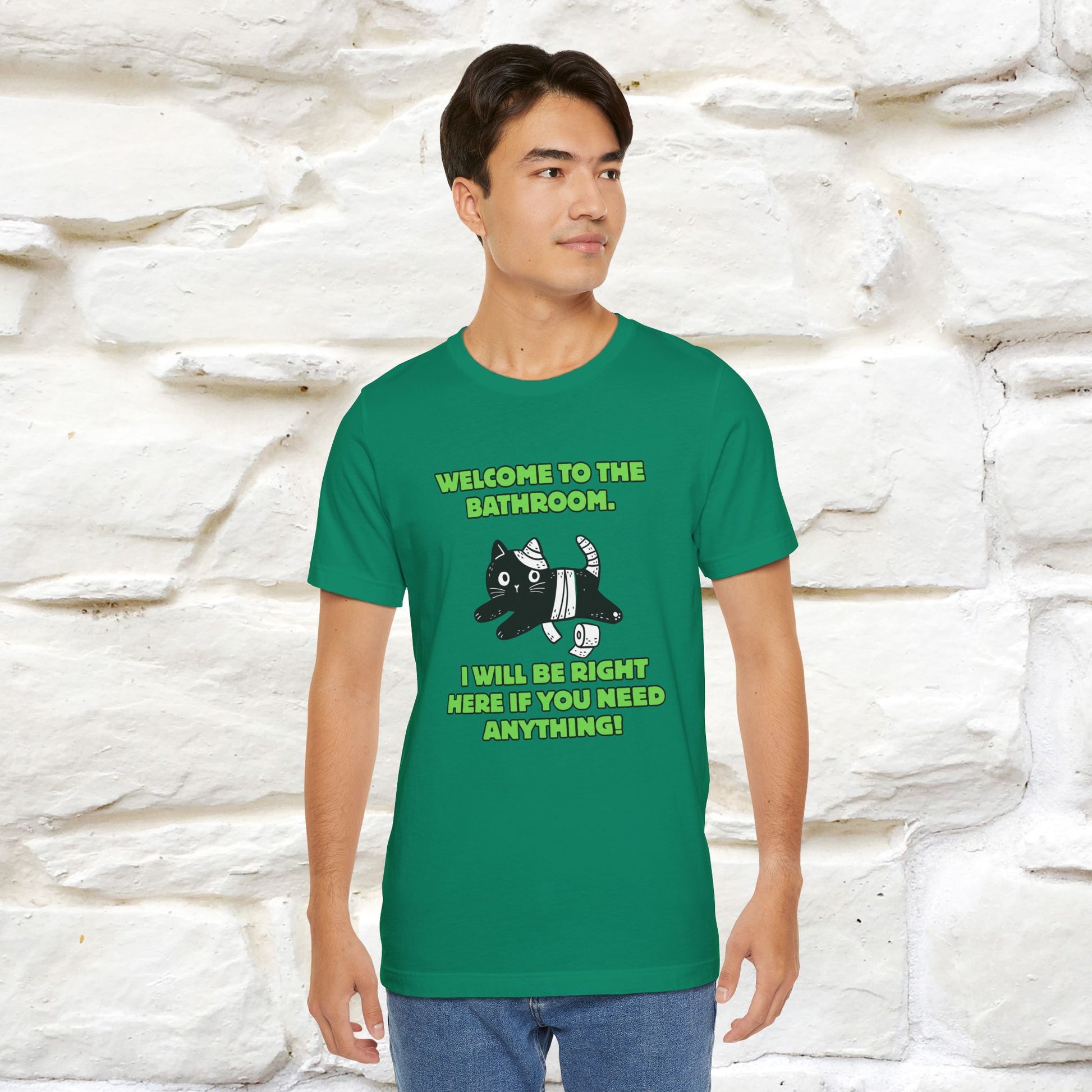 "Welcome To The Bathroom..."Funny  Cat T-shirt |Nunu&Miao Studio - Nunu&Miao Studio