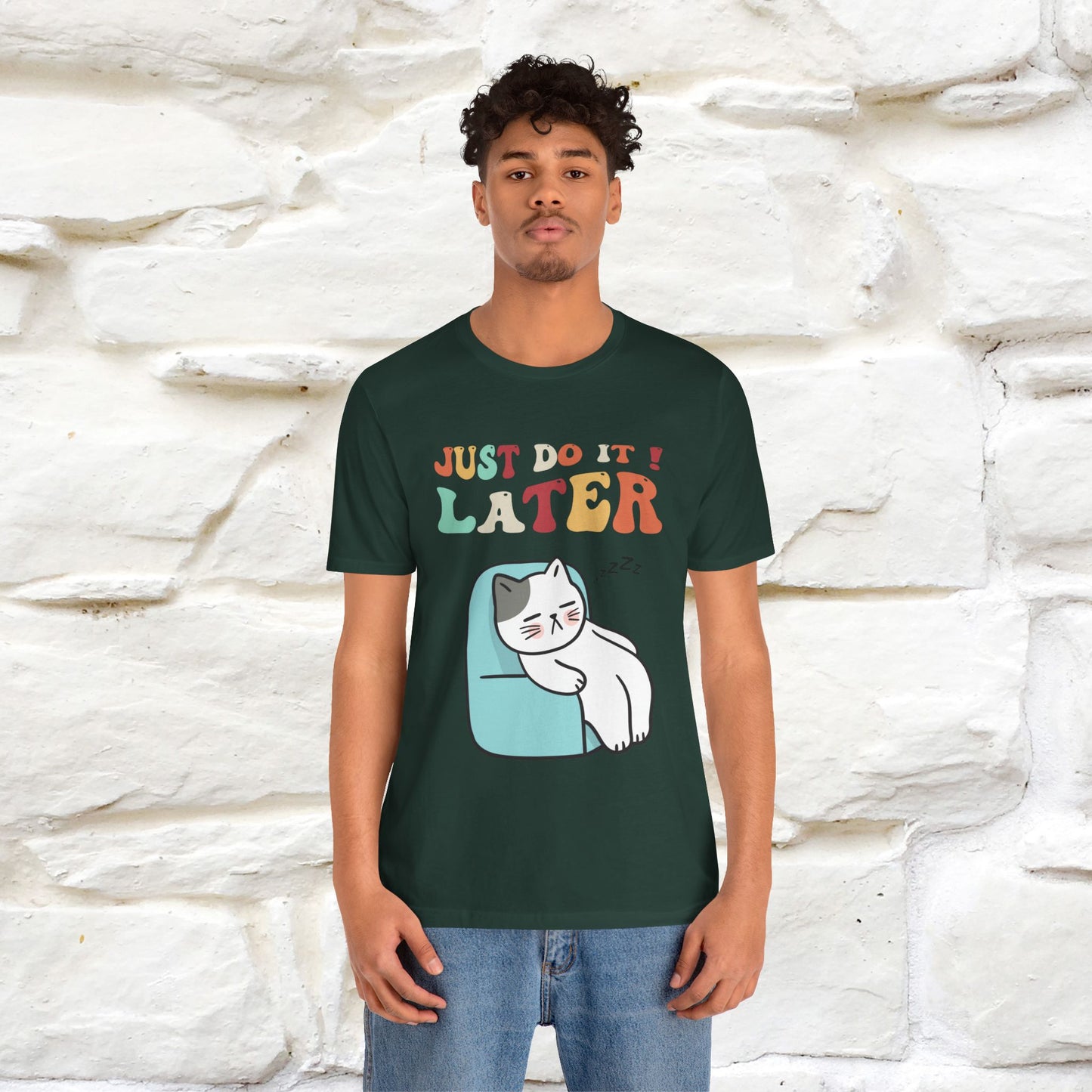 "Just Do It Later" Cat T-shirt |Nunu&Miao Studio - Nunu&Miao Studio