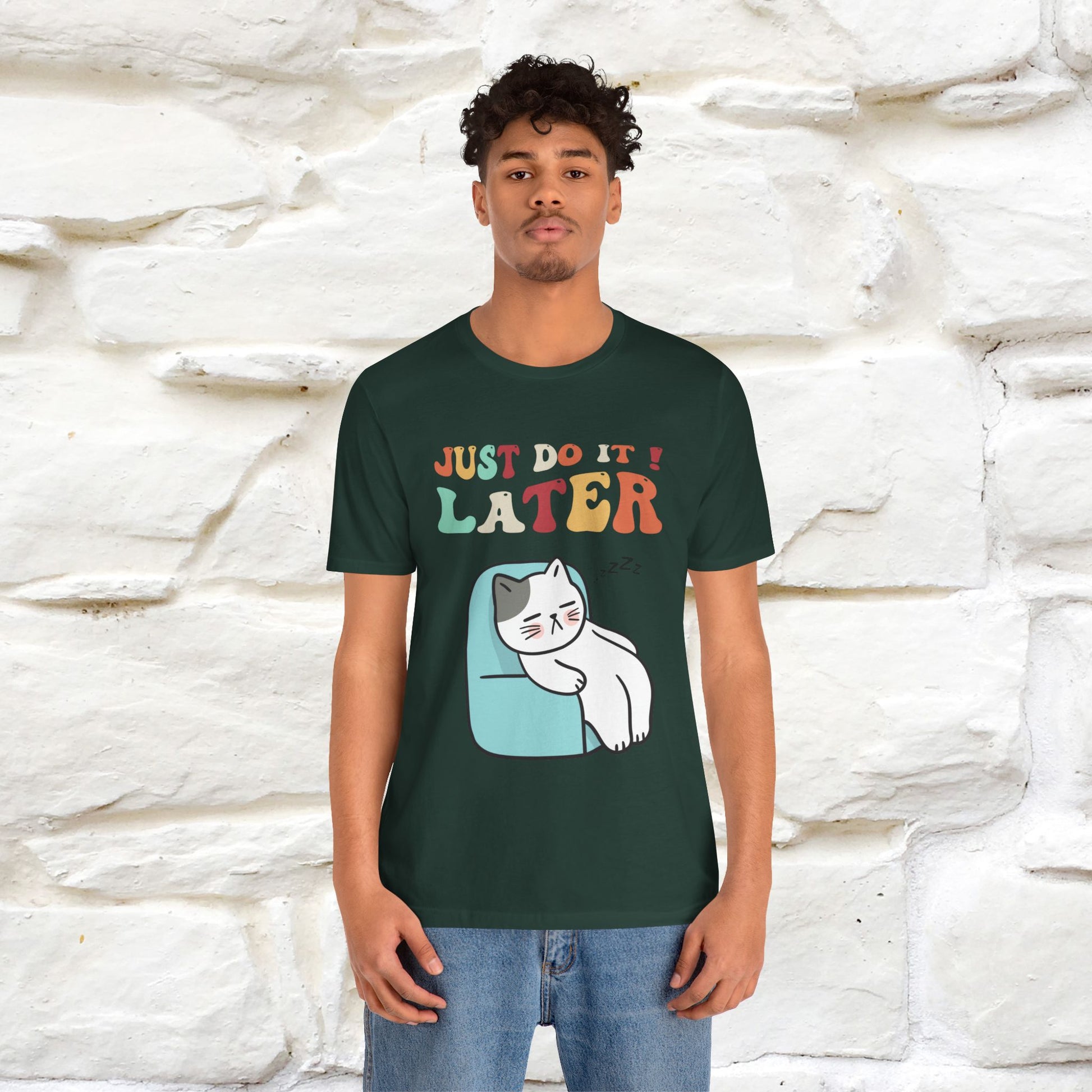 "Just Do It Later" Cat T-shirt |Nunu&Miao Studio - Nunu&Miao Studio