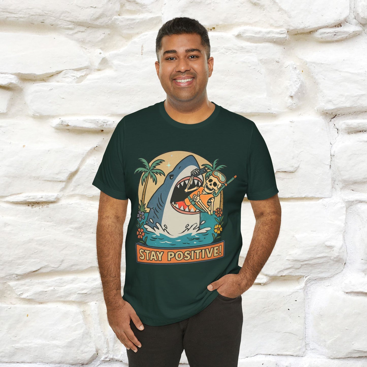 "Stay Positive" Funny T-shirt |Nunu&Miao Studio - Nunu&Miao Studio