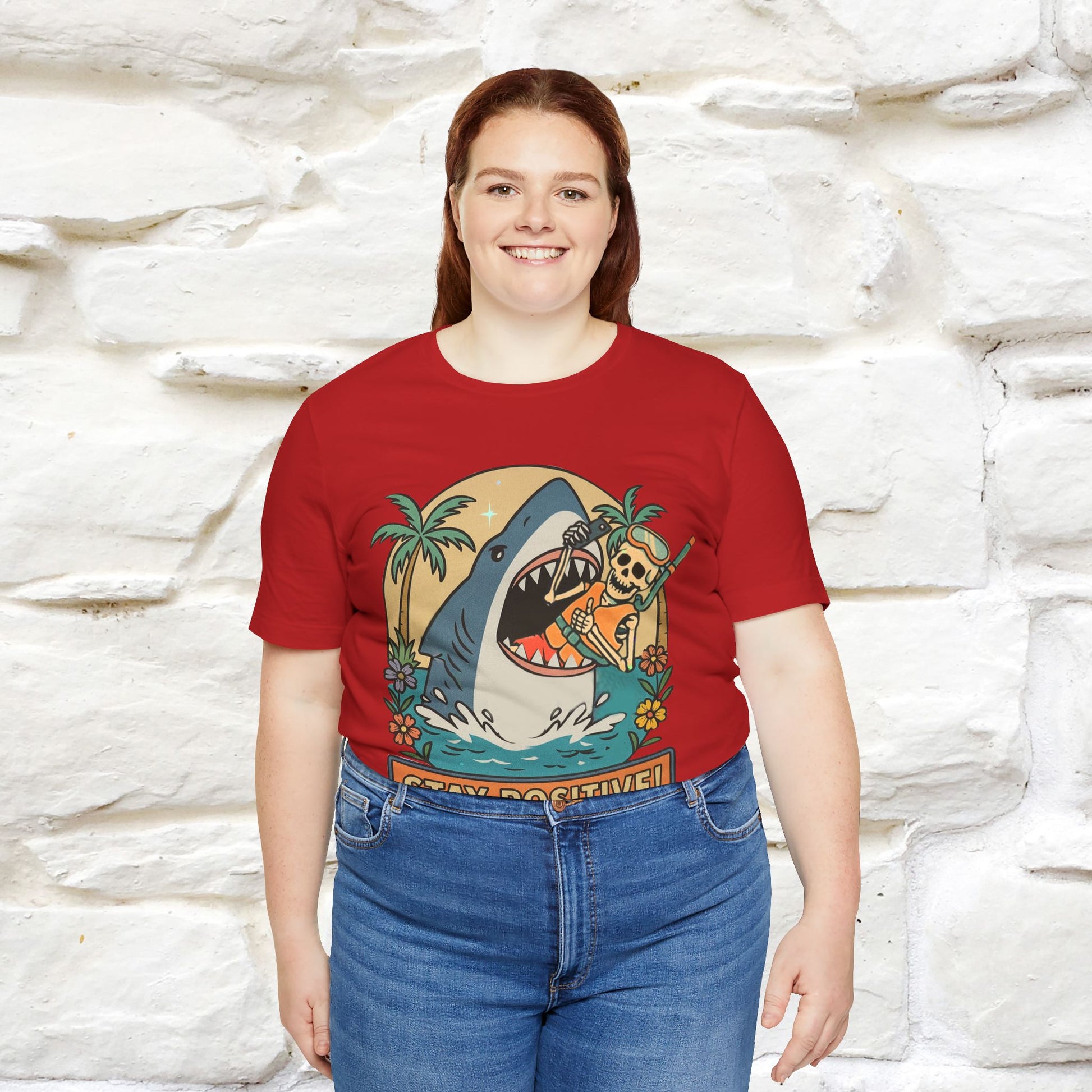 "Stay Positive" Funny T-shirt |Nunu&Miao Studio - Nunu&Miao Studio