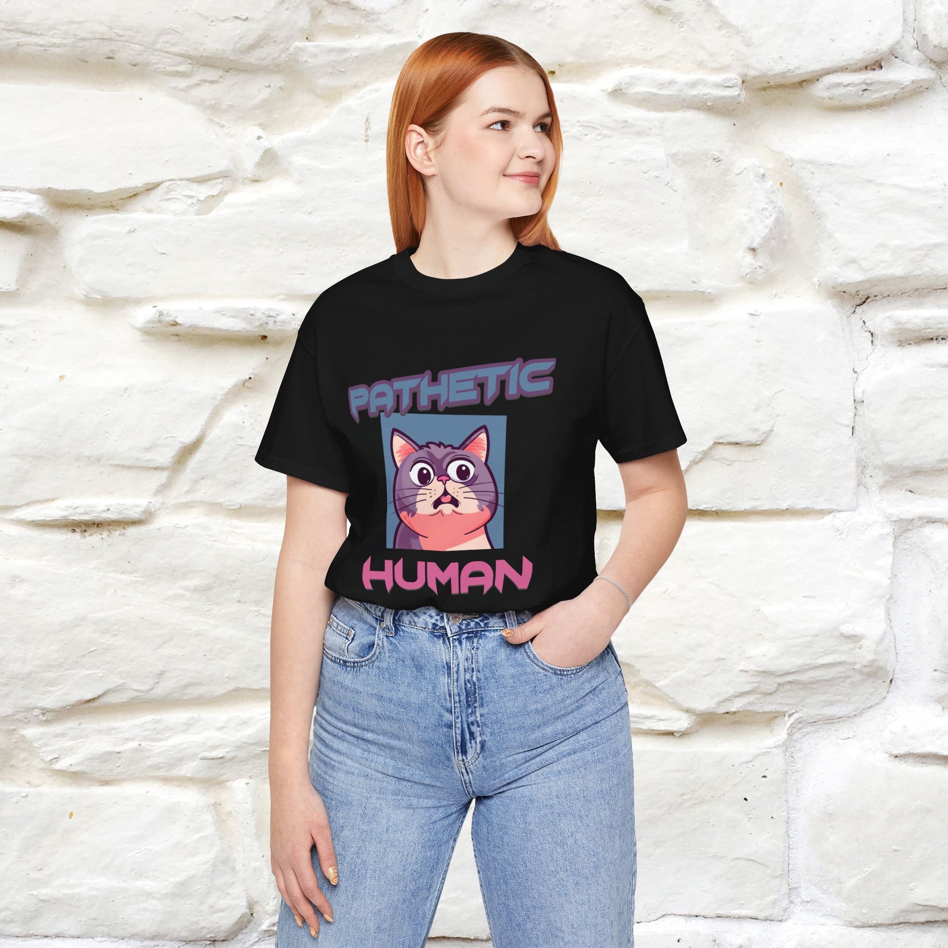''Pathetic Human'' | Funny Cat T-Shirt | Nunu&Miao Studio - Nunu&Miao Studio