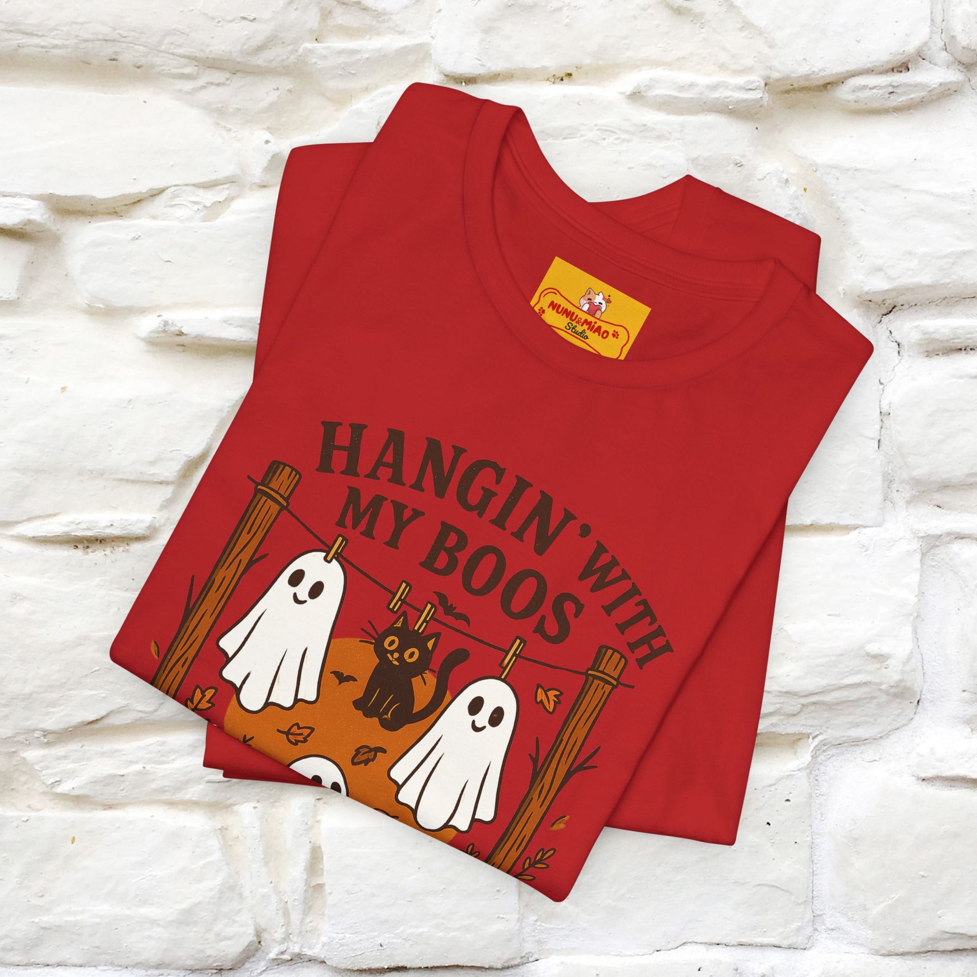 "Hanging With My Boos" Halloween Cat T-shirt |Nunu&Miao Studio - Nunu&Miao Studio