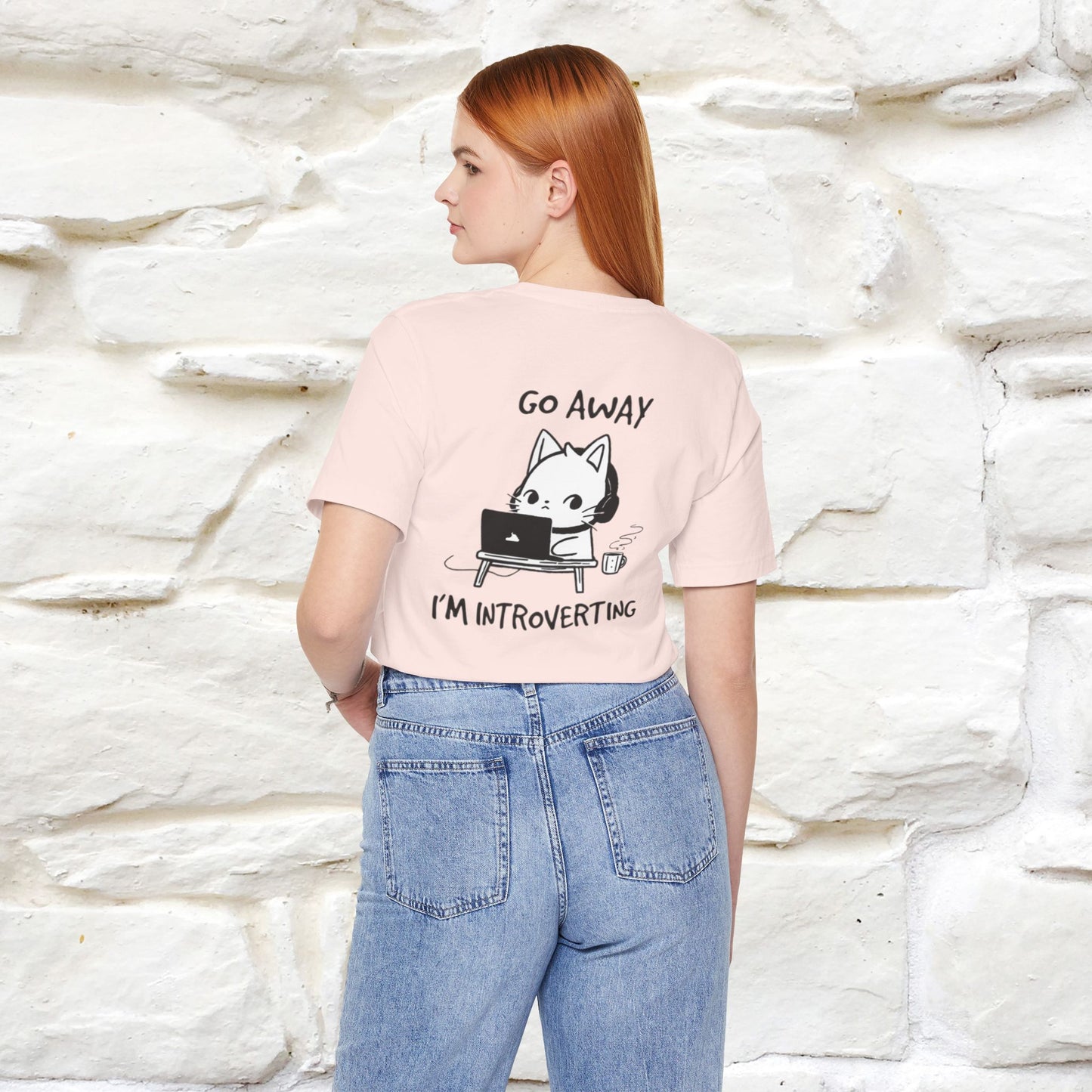 ''Go Away, I’m Introverting'' Cat T-Shirt | Nunu & Miao Studio - Nunu&Miao Studio