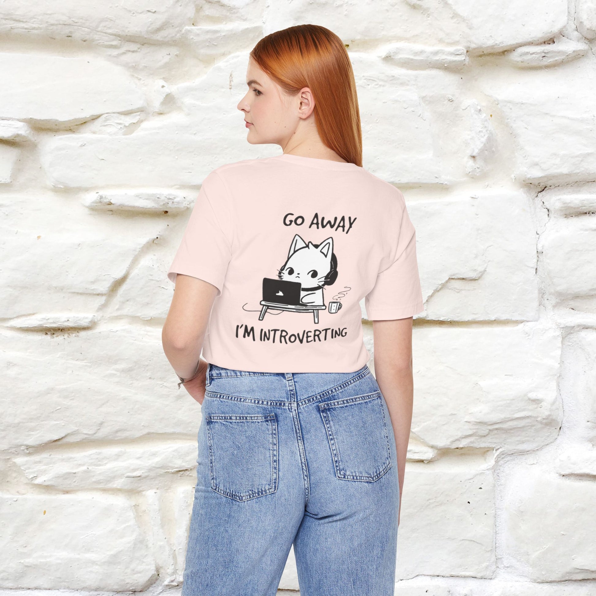 ''Go Away, I’m Introverting'' Cat T-Shirt | Nunu & Miao Studio - Nunu&Miao Studio