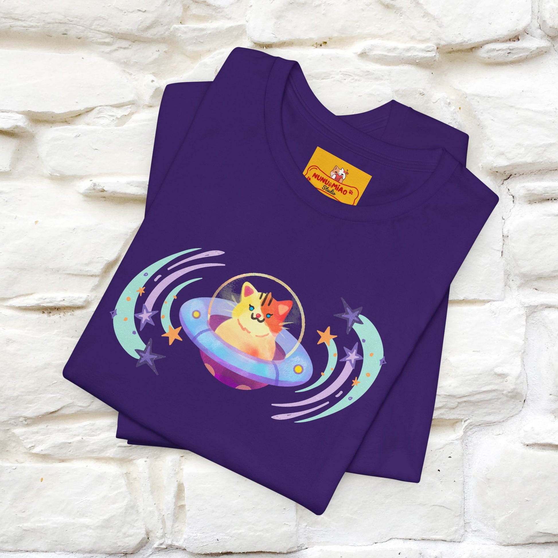 "Stay Positive'' Cat T-Shirt | Front & Back Design | Nunu&Miao Studio - Nunu&Miao Studio