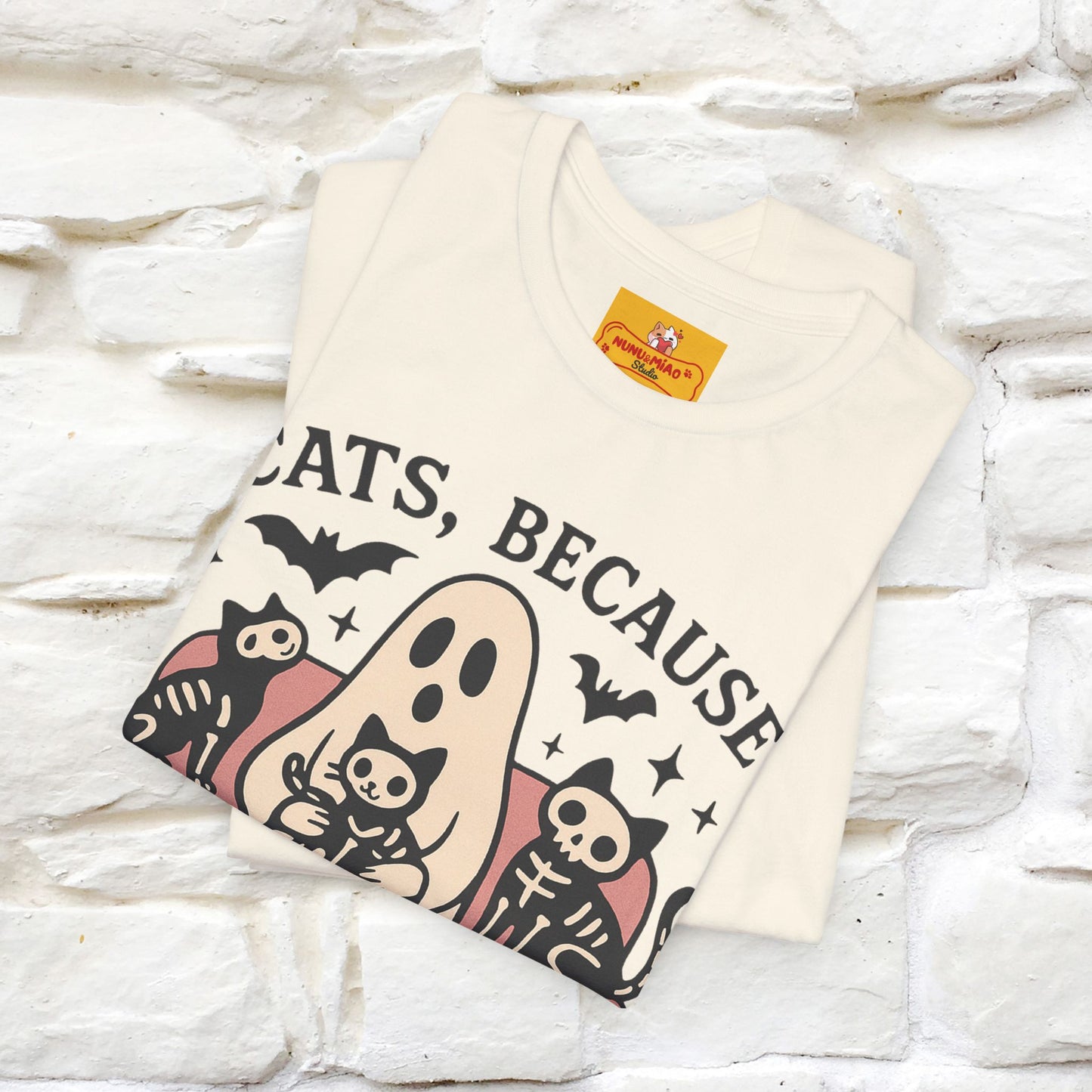 "Cat Because People Are Creepy" Halloween Cat T-shirt |Nunu&Miao Studio - Nunu&Miao Studio