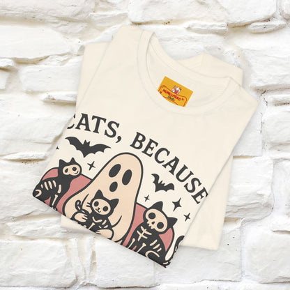 "Cat Because People Are Creepy" Halloween Cat T-shirt |Nunu&Miao Studio - Nunu&Miao Studio