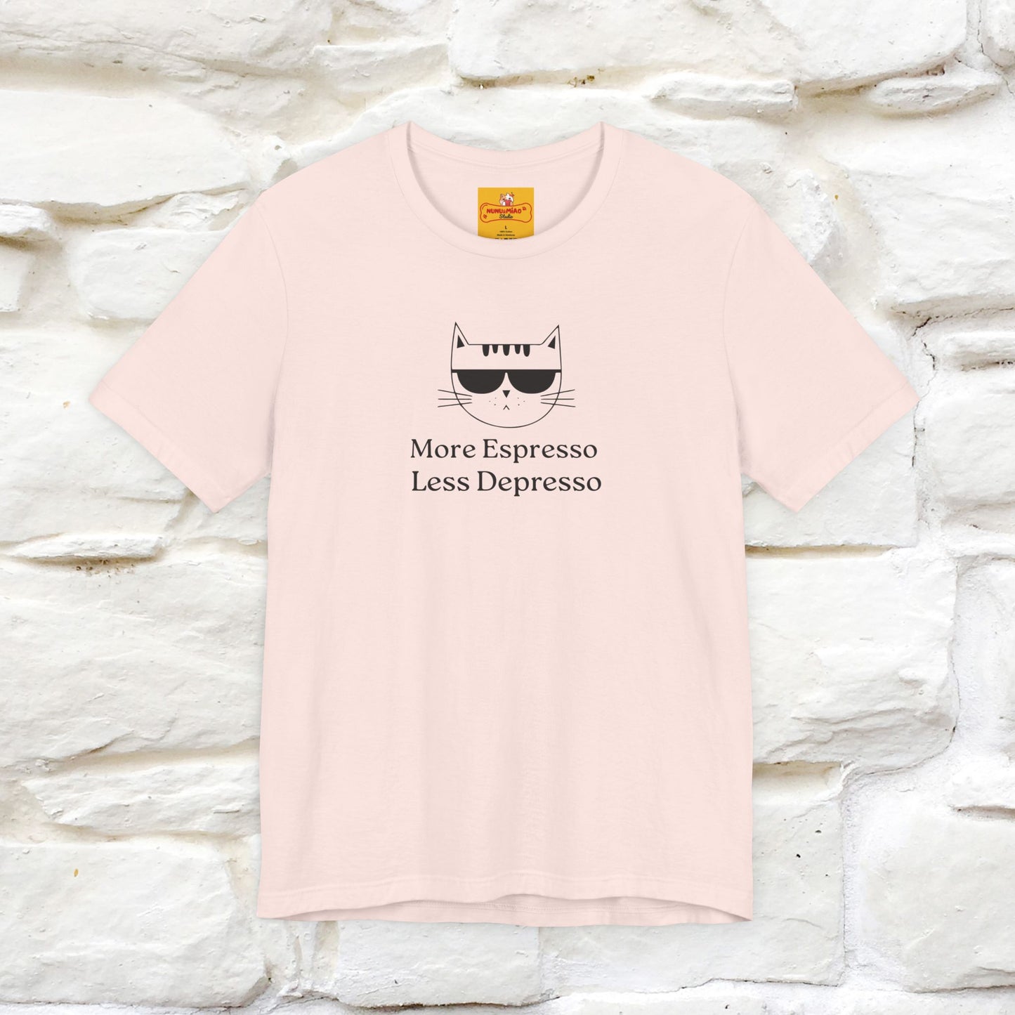 "More Espresso Less Depresso" |Cat T-Shirt | Nunu&Miao Studio - Nunu&Miao Studio