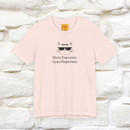 "More Espresso Less Depresso" |Cat T-Shirt | Nunu&Miao Studio - Nunu&Miao Studio