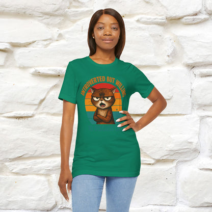 "Introverted But Willing To Discuss Cats" Antisocial Cat T-shirt |Nunu&Miao Studio - Nunu&Miao Studio