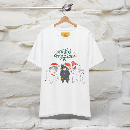 "Natal Magico" Cat T-shirt  |Nunu&Miao Studio - Nunu&Miao Studio