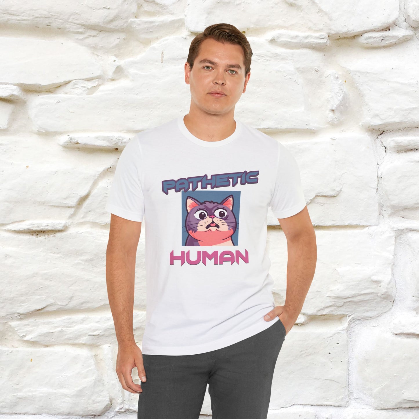 ''Pathetic Human'' | Funny Cat T-Shirt | Nunu&Miao Studio - Nunu&Miao Studio