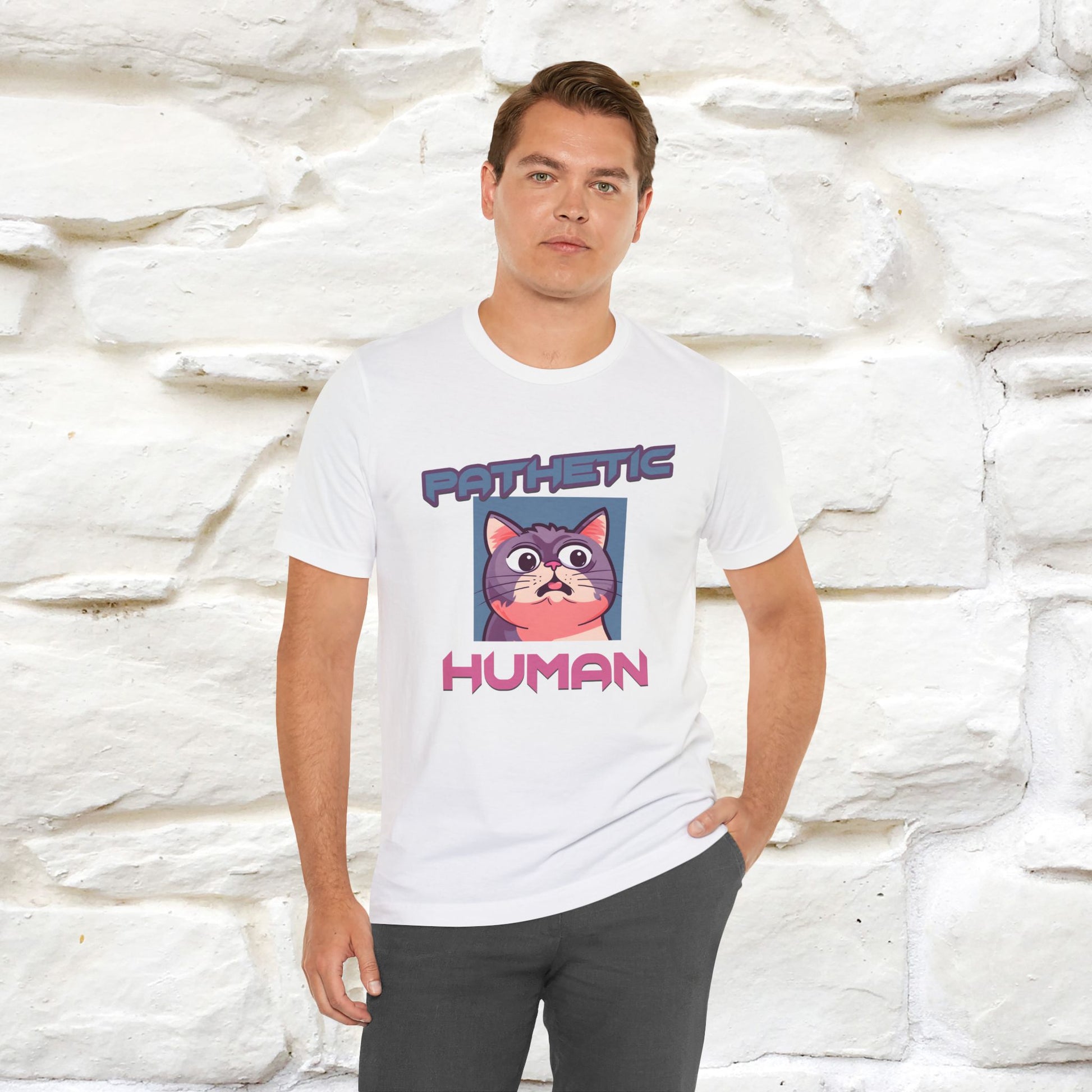 ''Pathetic Human'' | Funny Cat T-Shirt | Nunu&Miao Studio - Nunu&Miao Studio