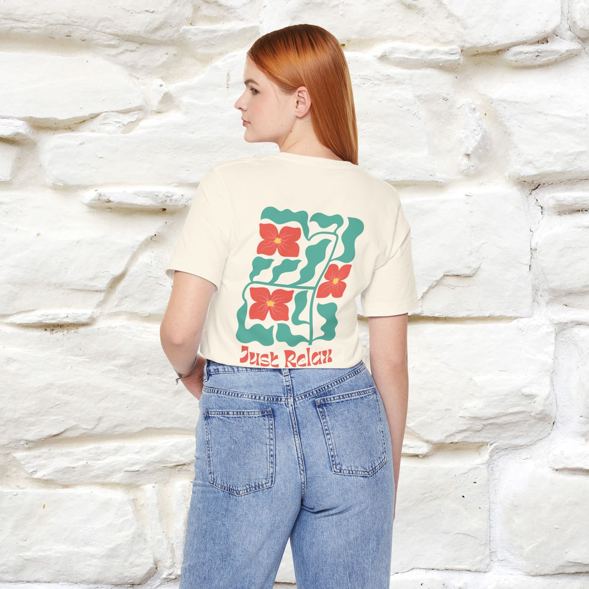 "Just Relax'' Cat T-Shirt Front and Back Design | Nunu&Miao Studio - Nunu&Miao Studio