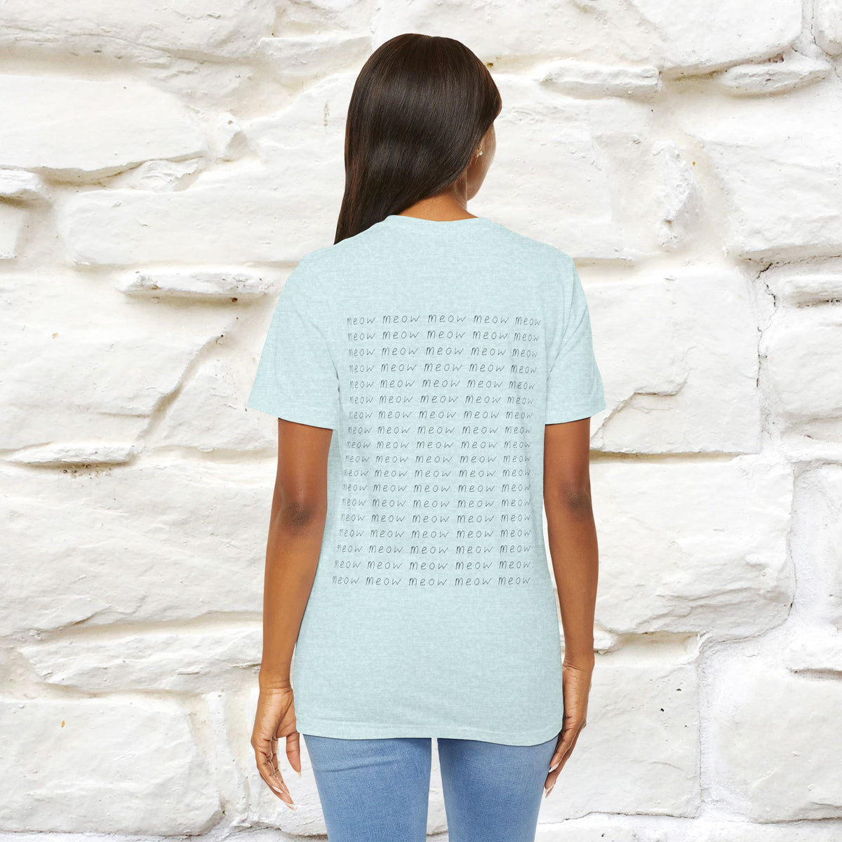 "Meow Meow Meow" Cat T-Shirt | Front & Back Design | Nunu&Miao Studio