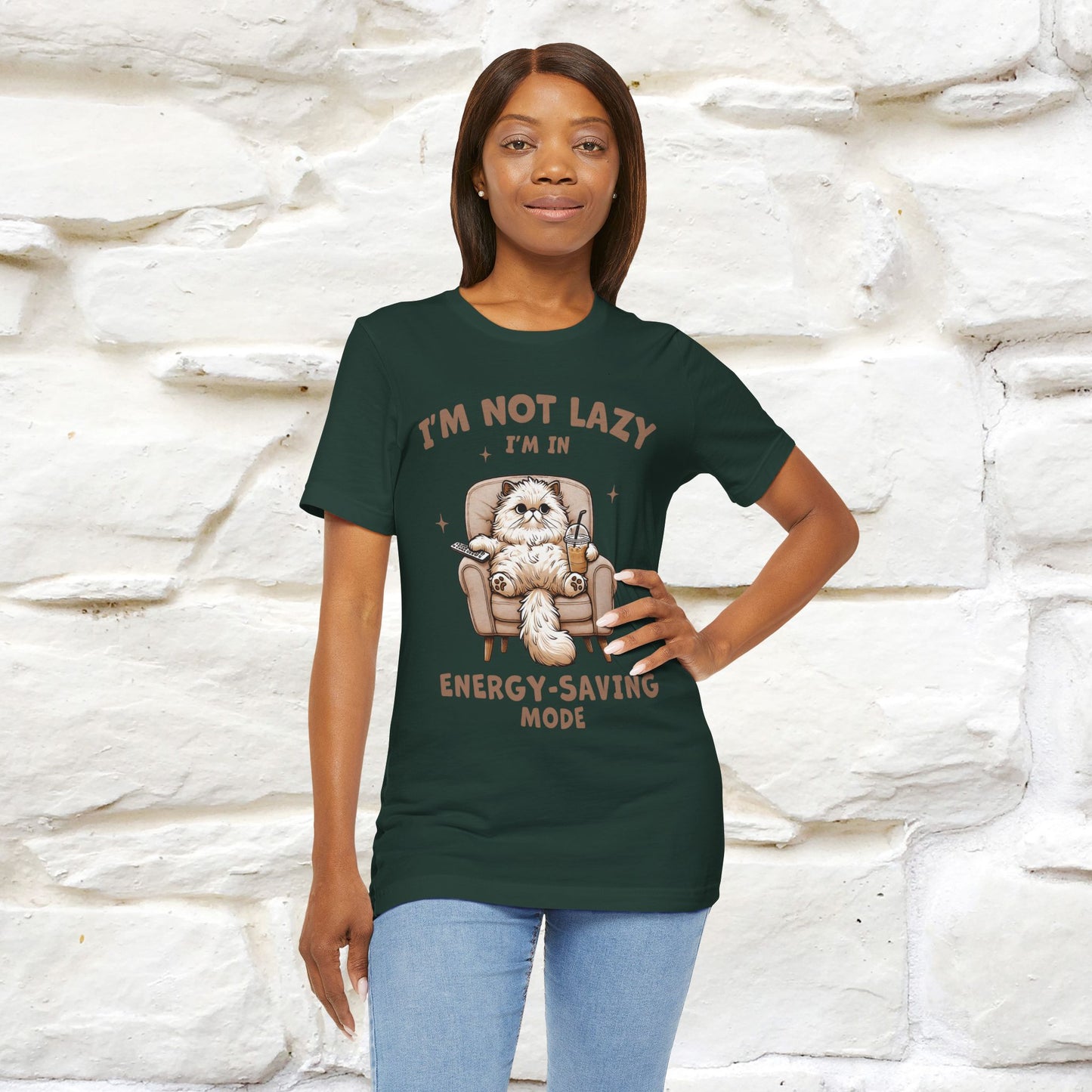 "I'm Not Lazy I'm In Energy-Saving Mode " Cat T-shirt |Nunu&Miao Studio - Nunu&Miao Studio