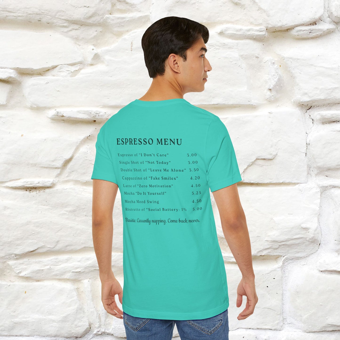 "More Espresso Less Depresso" |Cat T-Shirt | Nunu&Miao Studio - Nunu&Miao Studio