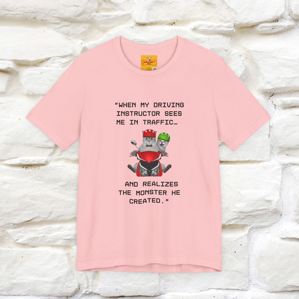 ““When my driving … ” | Funy Cat T-Shirt | Nunu&Miao Studio