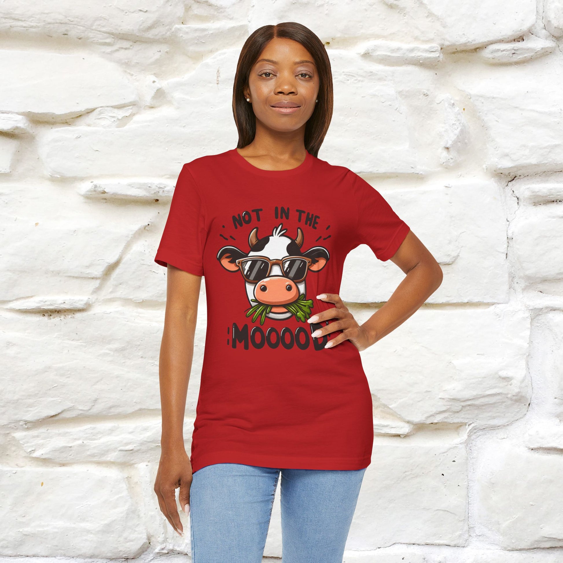 Not In The Moood – Funny Cow Pun T-Shirt | Nunu & Miao Studio - Nunu&Miao Studio