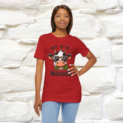 Not In The Moood – Funny Cow Pun T-Shirt | Nunu & Miao Studio - Nunu&Miao Studio