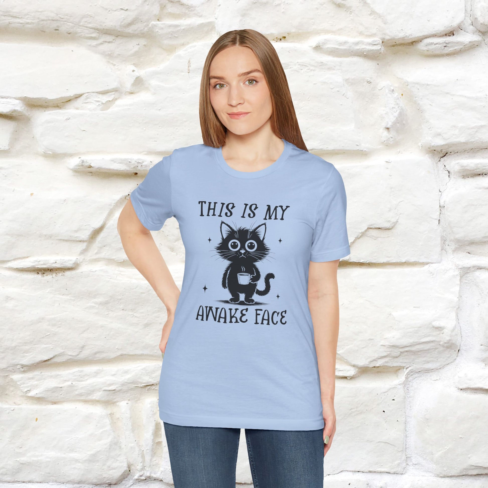 "This is My Awake Face" Cat T-Shirt | Funny Design | Nunu&Miao Studio - Nunu&Miao Studio
