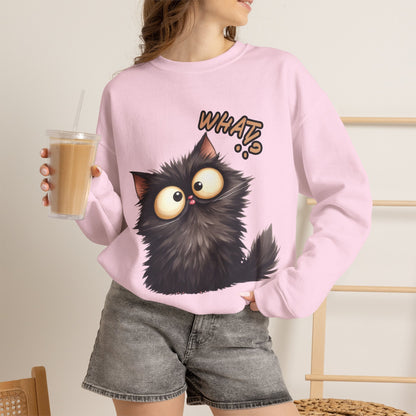 "What'' |Cat Sweatshirt | Nunu&Miao Studio
