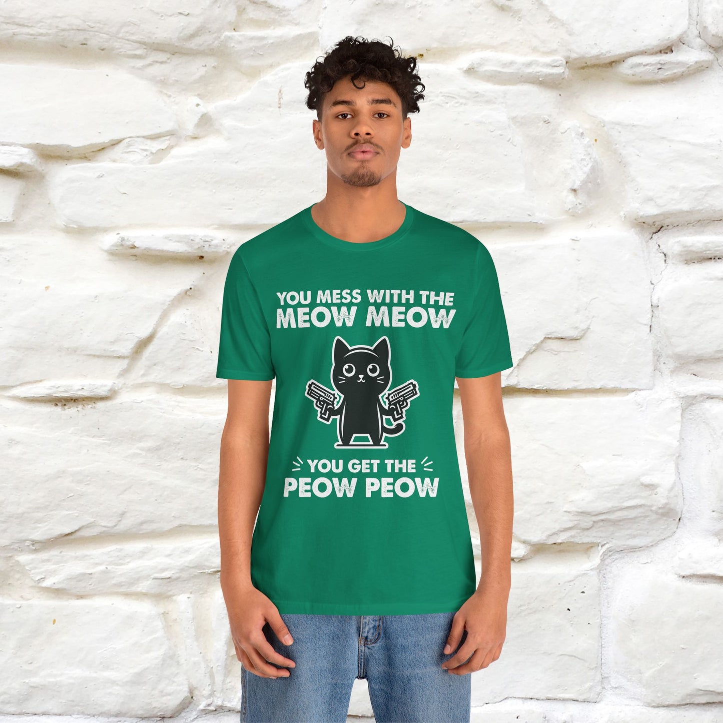 "You Mess With The Meow Meow, You Get The Peow Peow" Cat T-shirt |Nunu&Miao Studio - Nunu&Miao Studio