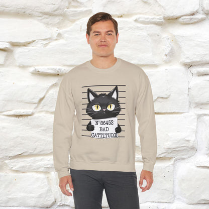 ''Bad Cattitude'' |Cat Sweatshirt | Nunu&Miao Studio