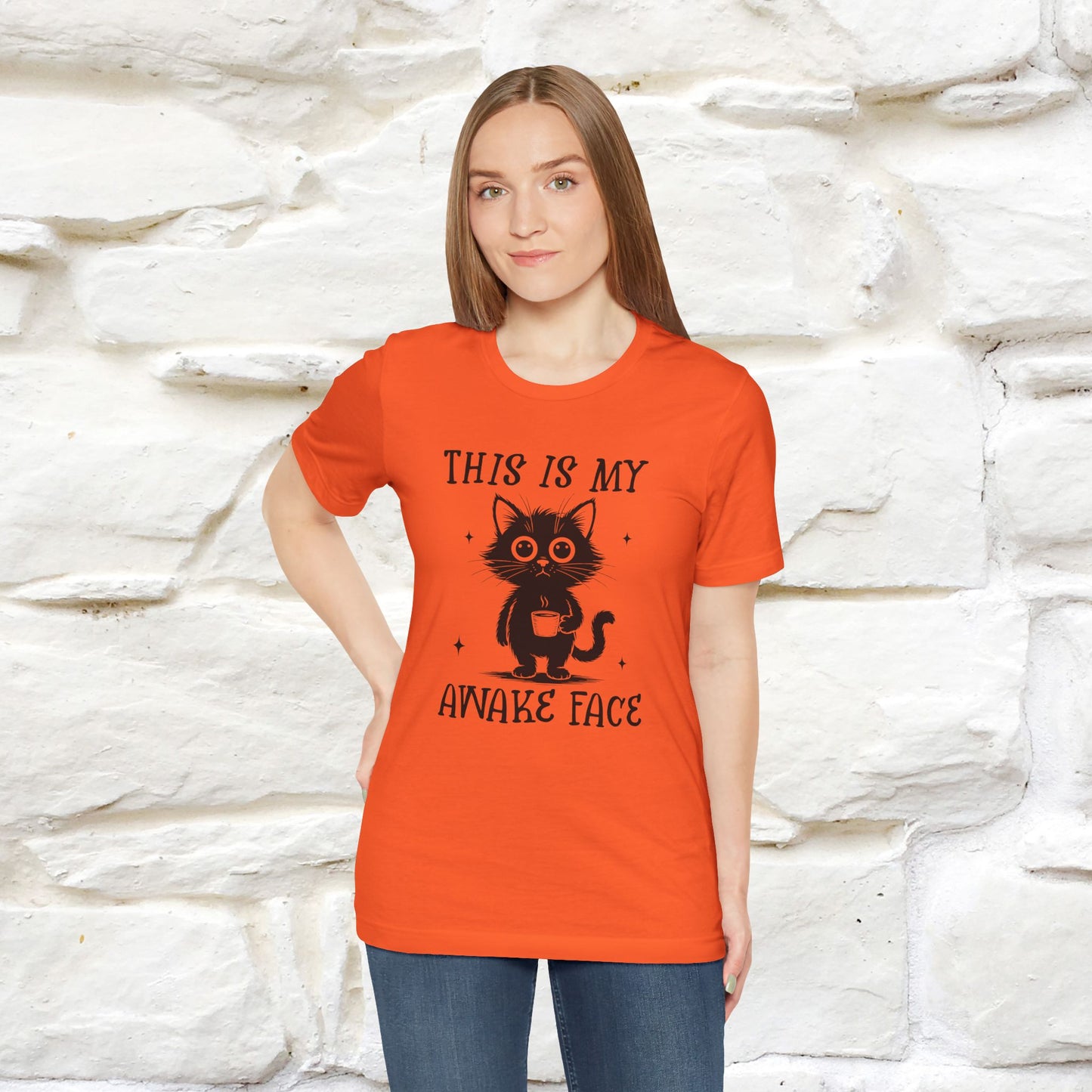 "This is My Awake Face" Cat T-Shirt | Funny Design | Nunu&Miao Studio - Nunu&Miao Studio