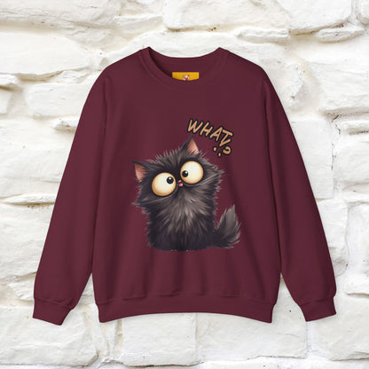 "What'' |Cat Sweatshirt | Nunu&Miao Studio