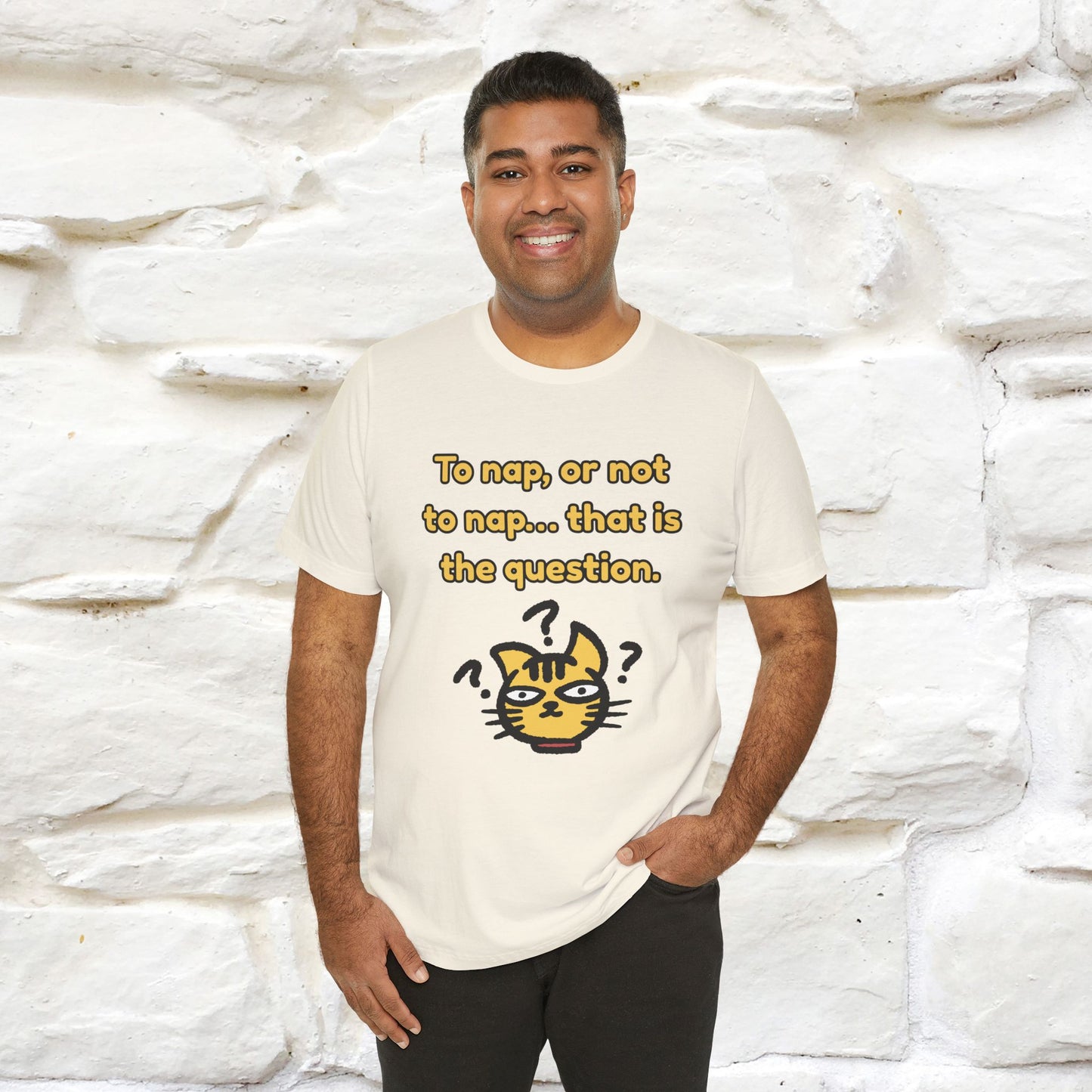 “To nap, or not to nap… that is the question.''| Funny T-Shirt | Nunu&Miao Studio