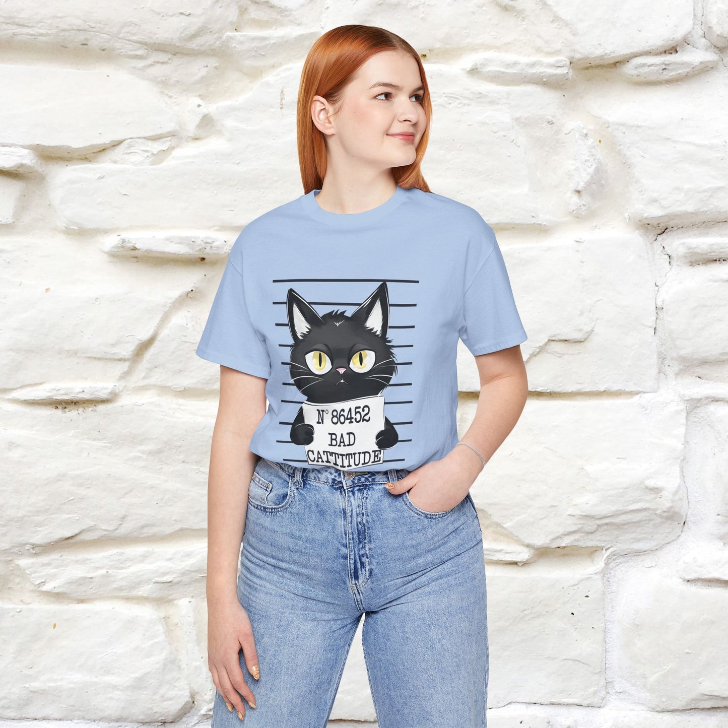 "Bad Cattitude" T-Shirt for Men & Women | 100% Cotton* - Nunu&Miao Studio