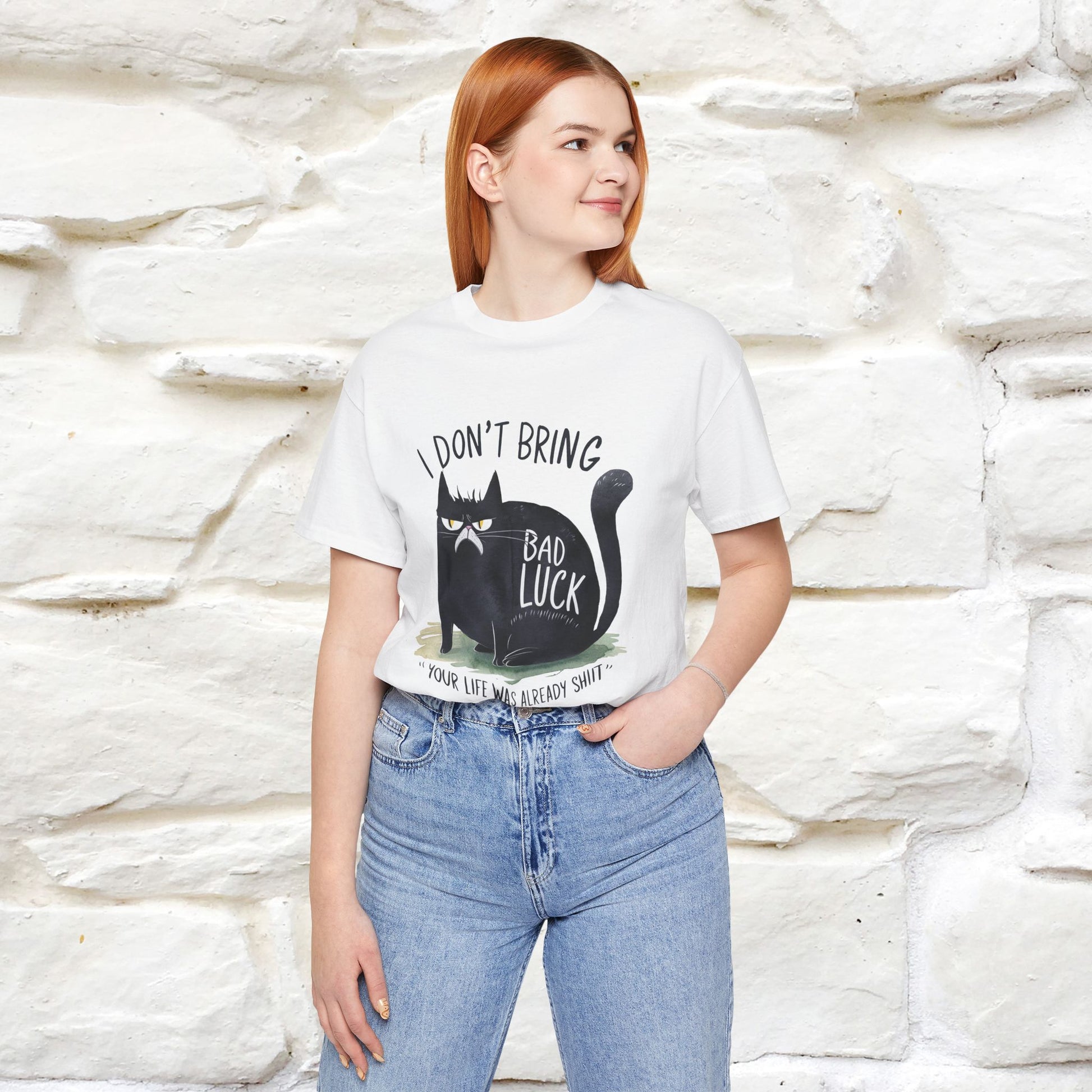 I Don’t Bring Bad Luck, Your Life Was Already Sh... Cat T-Shirt | Nunu^Miao Studio - Nunu&Miao Studio