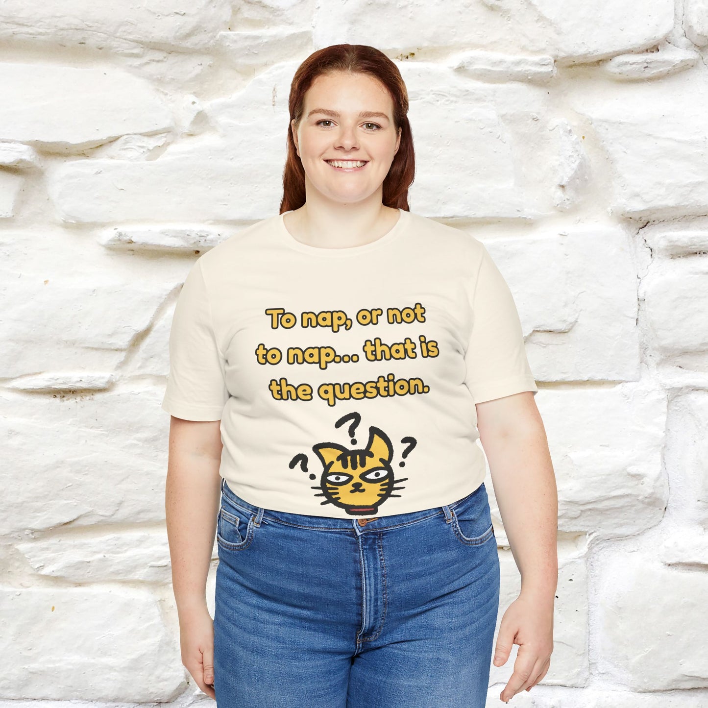 “To nap, or not to nap… that is the question.''| Funny T-Shirt | Nunu&Miao Studio