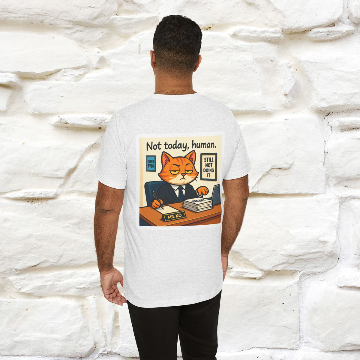 ''Not Today, Human''|  Sarcastic Cat T-Shirt | Front & Back Design | Nunu&Miao Studio