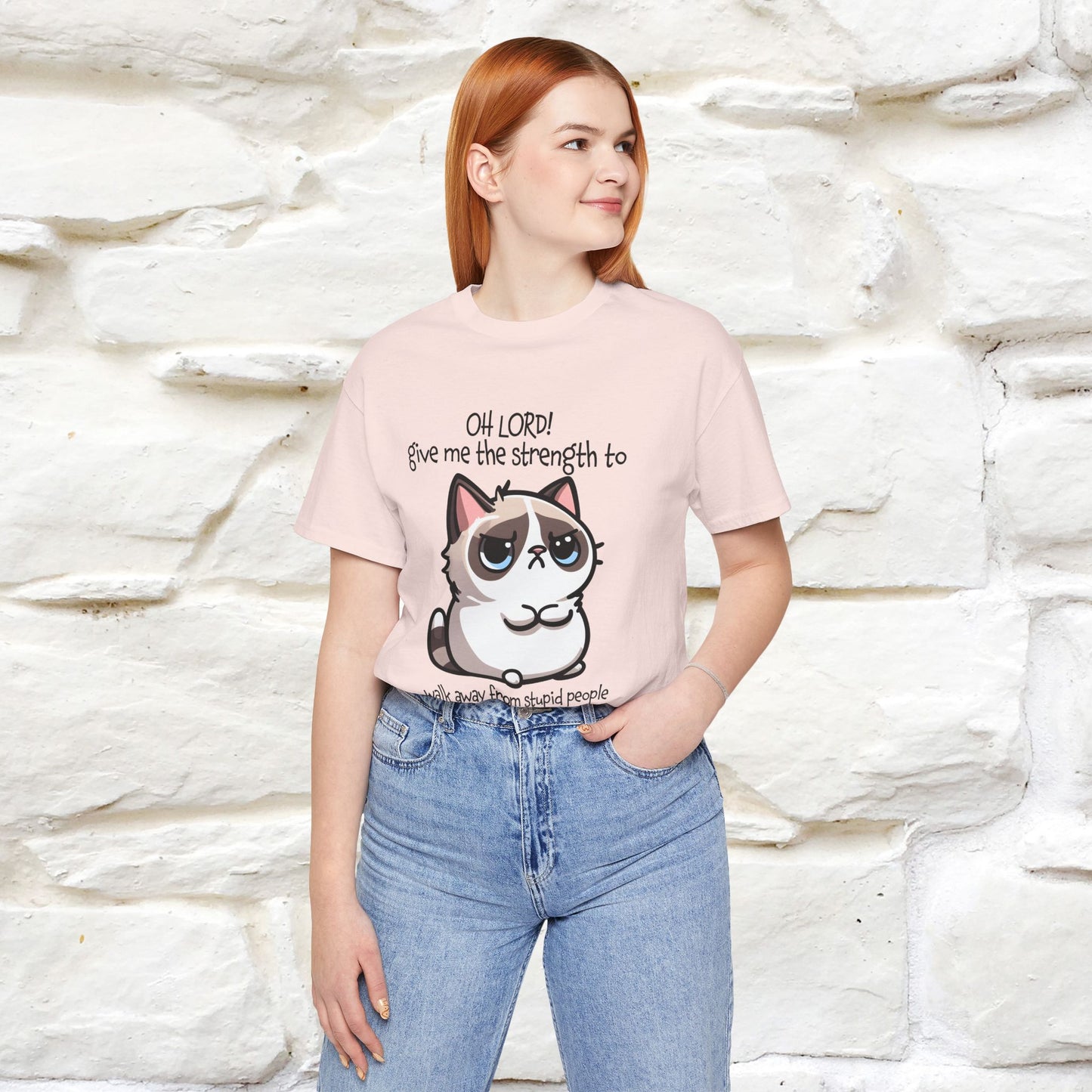 ''Oh Lord! Give Me Strength to ...'' Cat T-Shirt |  | Nunu&Miao Studio - Nunu&Miao Studio