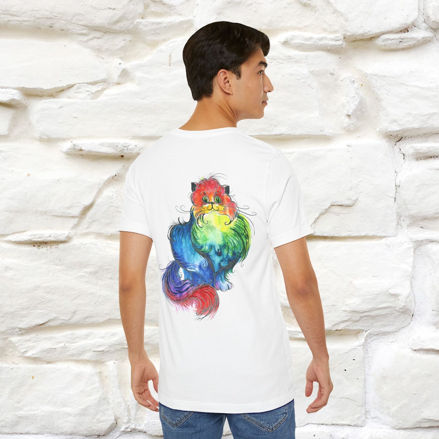 "Il Pittore'' Cat T-Shirt Front and Back Design | Nunu&Miao Studio - Nunu&Miao Studio