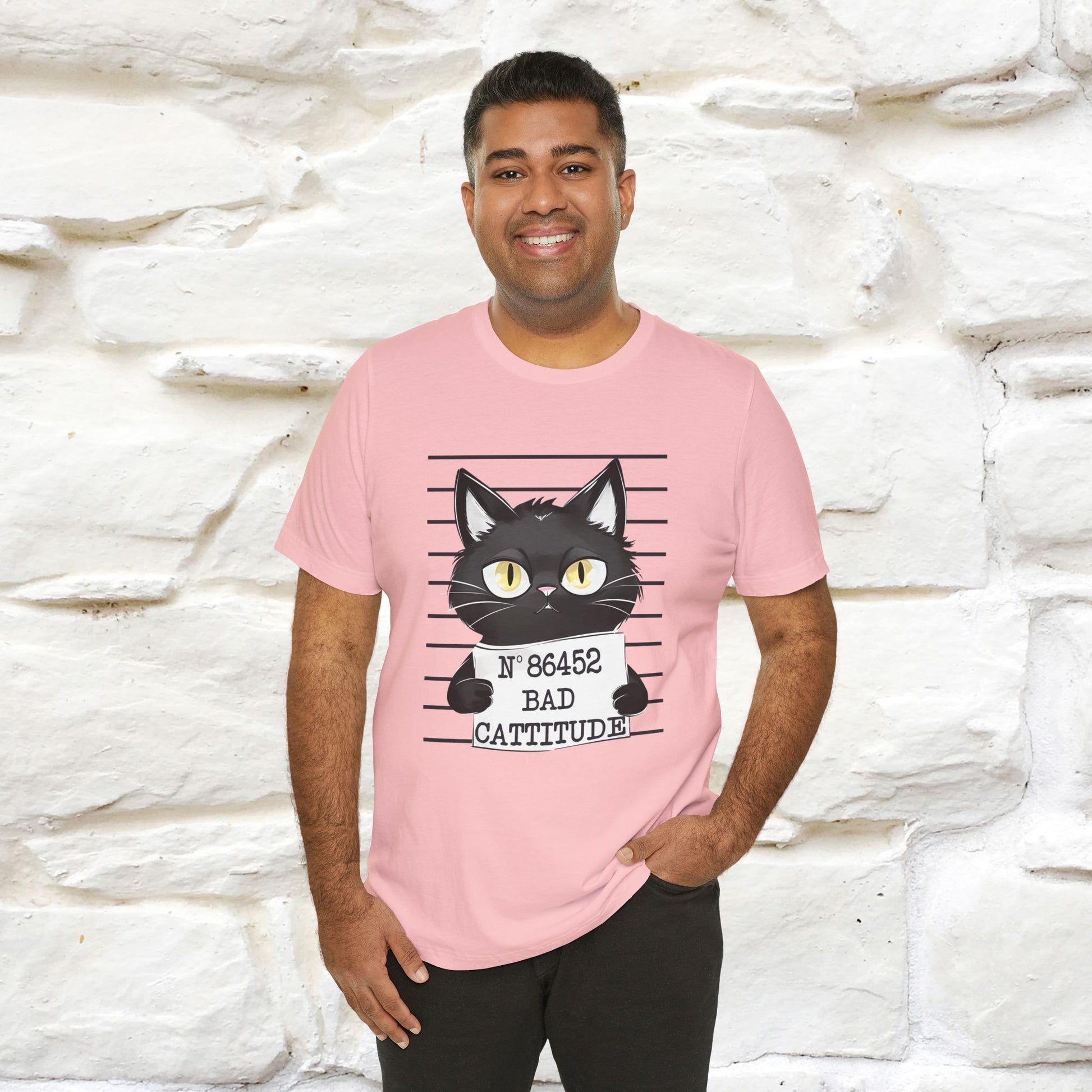 "Bad Cattitude" T-Shirt for Men & Women | 100% Cotton* - Nunu&Miao Studio