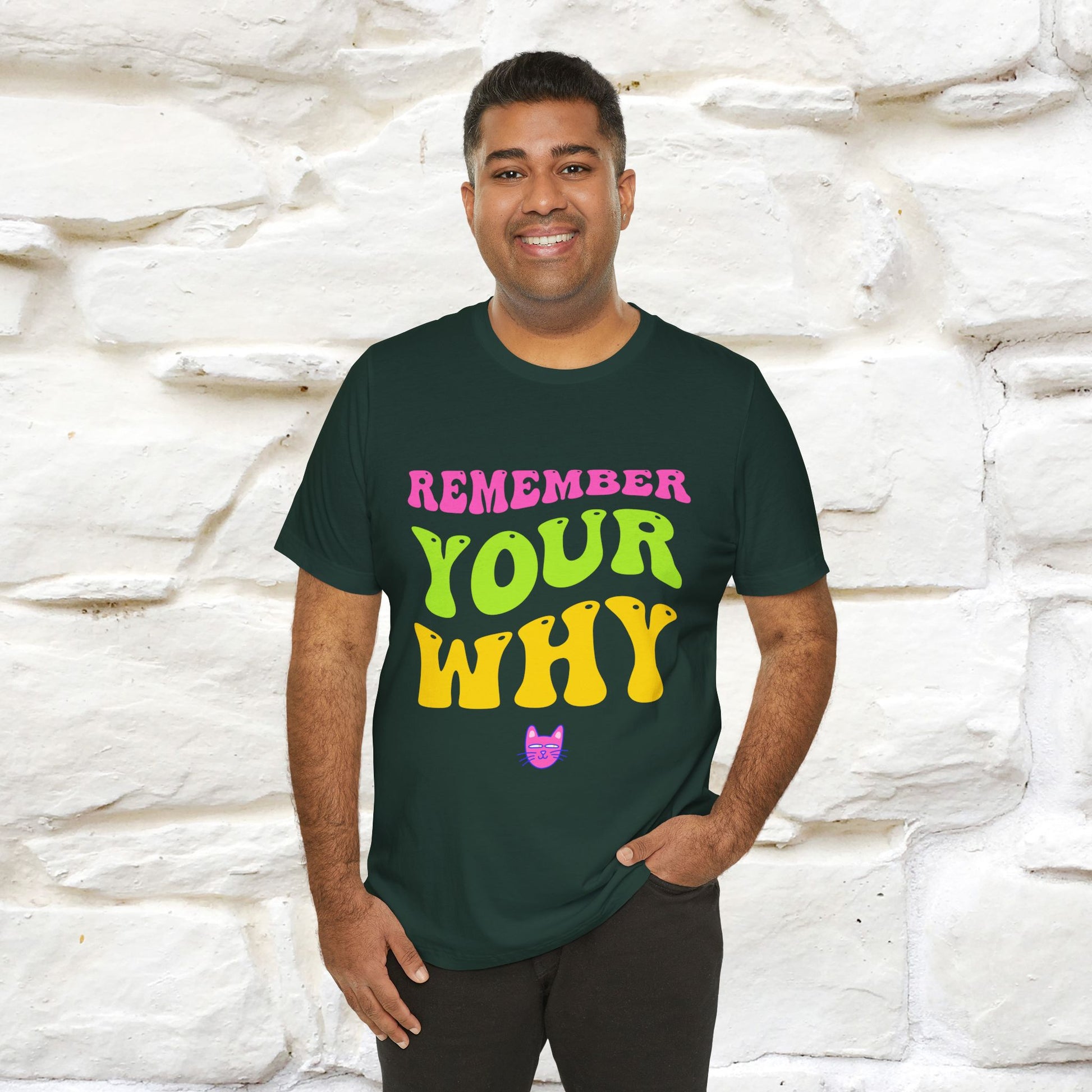 "Remember Your Why" |Cat T-Shirt | Nunu&Miao Studio - Nunu&Miao Studio