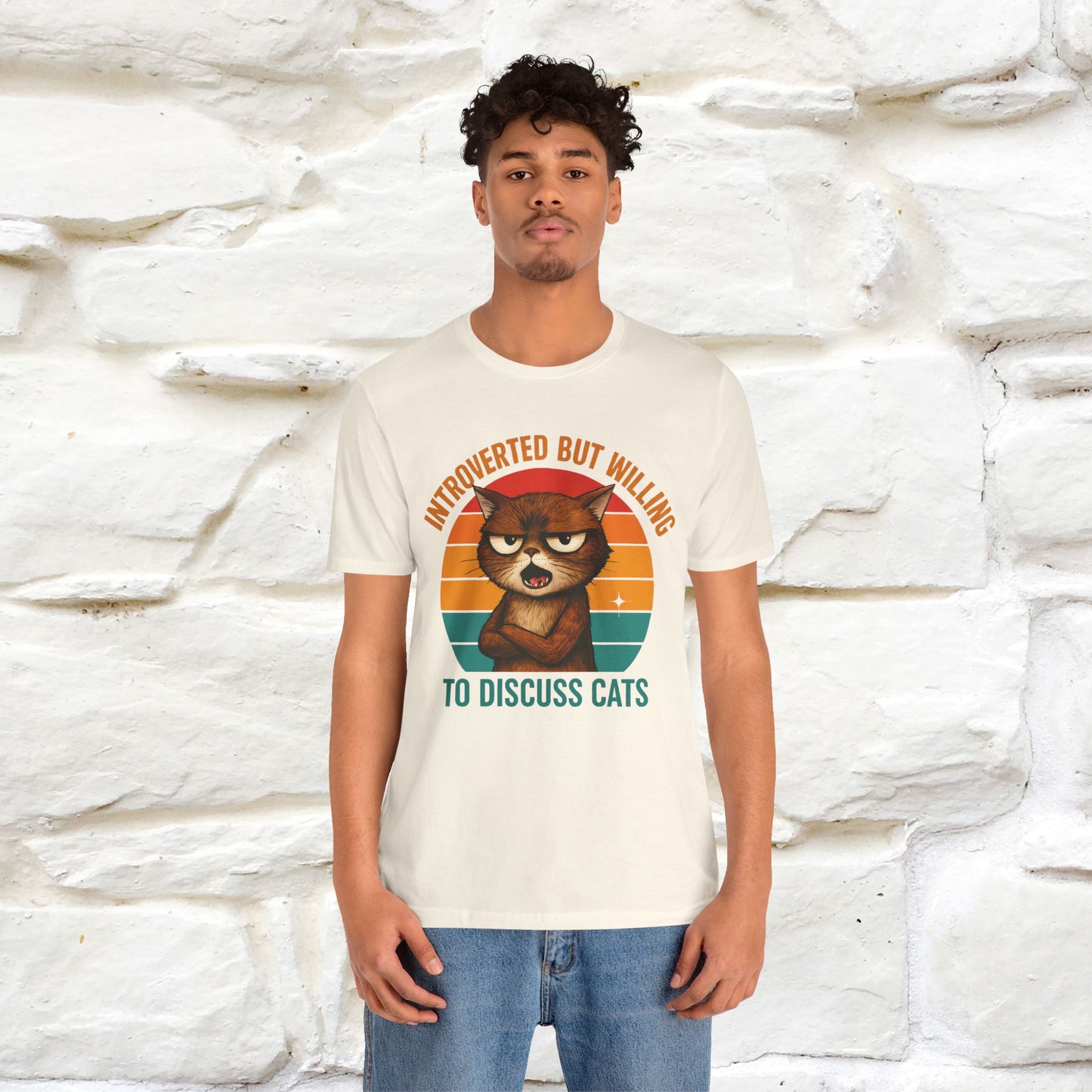 "Introverted But Willing To Discuss Cats" Antisocial Cat T-shirt |Nunu&Miao Studio - Nunu&Miao Studio