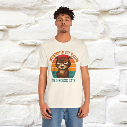 "Introverted But Willing To Discuss Cats" Antisocial Cat T-shirt |Nunu&Miao Studio - Nunu&Miao Studio