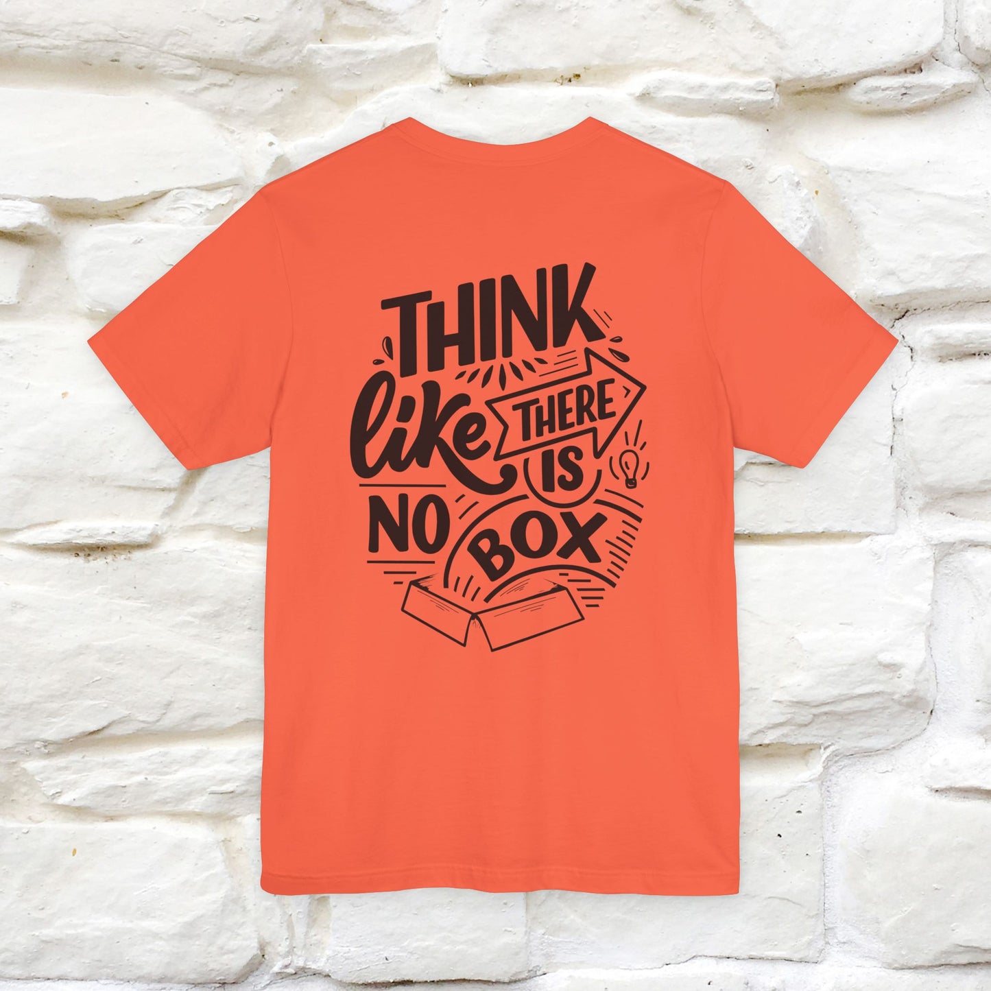 "Think Like There Is No Box" Cat T-Shirt| Front & Back Design | Nunu&Miao Studio - Nunu&Miao Studio