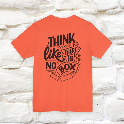 "Think Like There Is No Box" Cat T-Shirt| Front & Back Design | Nunu&Miao Studio - Nunu&Miao Studio