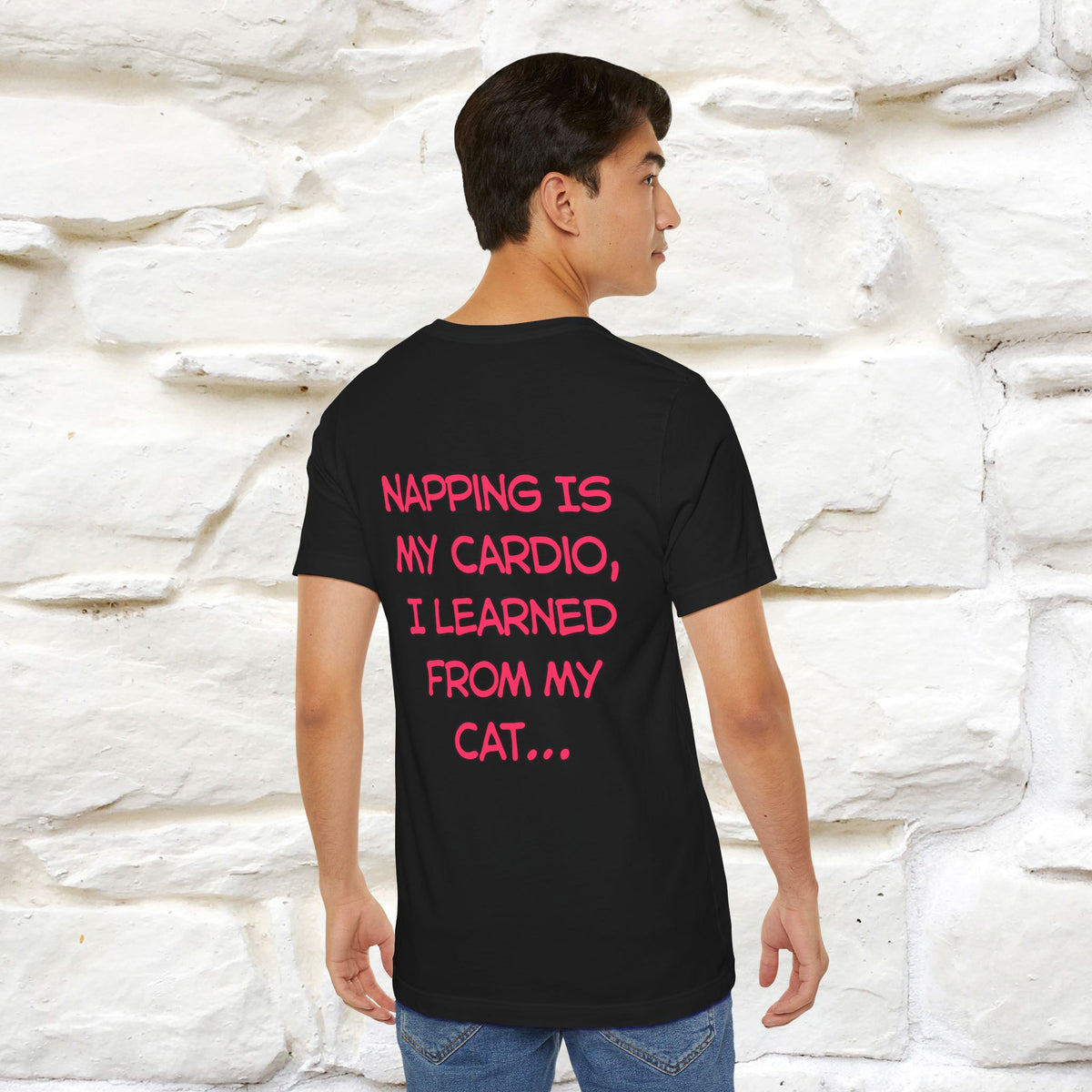 "Napping Is My Cardio, I Learned From My Cat…" Funny Cat T-shirt | Nunu&Miao Studio