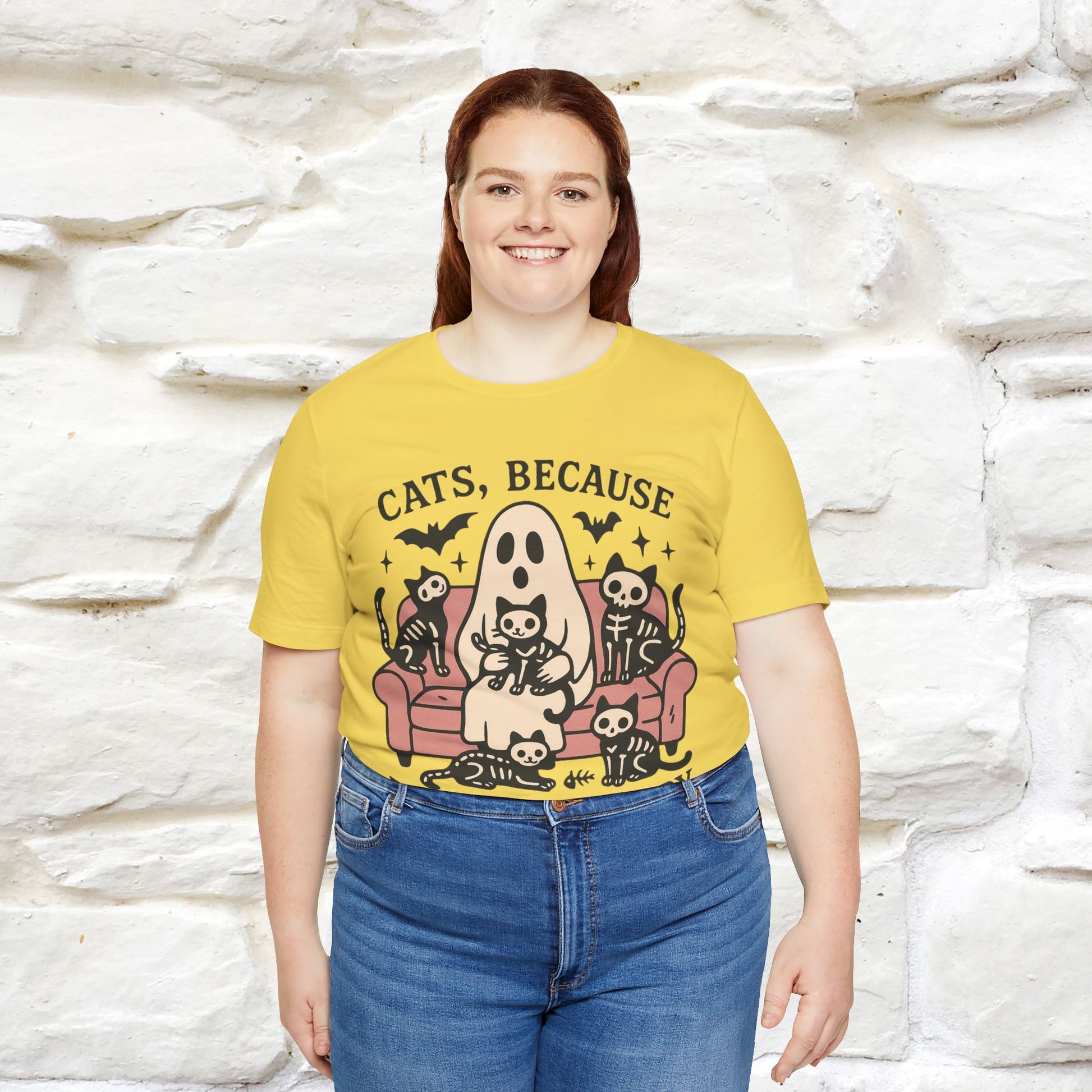 "Cat Because People Are Creepy" Halloween Cat T-shirt |Nunu&Miao Studio - Nunu&Miao Studio
