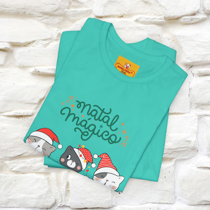 "Natal Magico" Cat T-shirt  |Nunu&Miao Studio - Nunu&Miao Studio