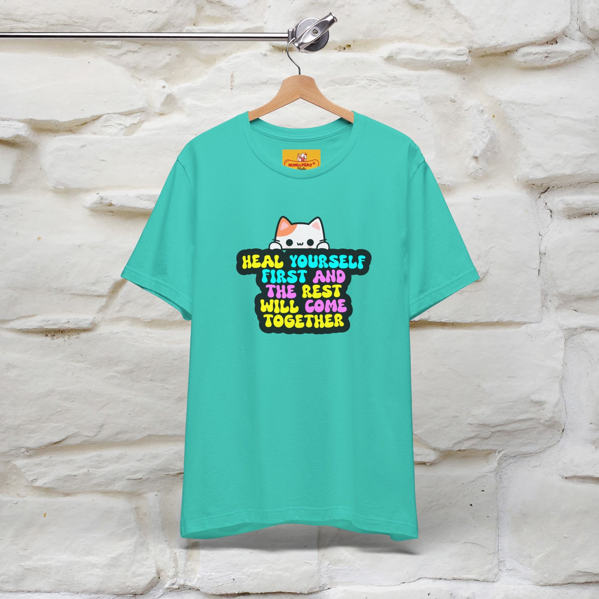 "Heal Yourself First And The Rest.." Cat T-shirt| Nunu&Miao Studio - Nunu&Miao Studio