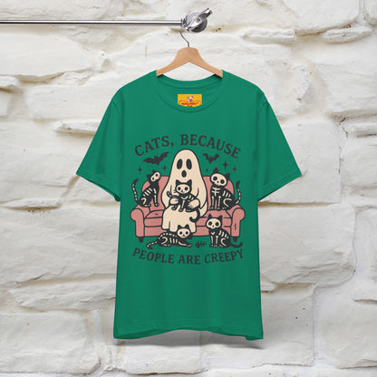 "Cat Because People Are Creepy" Halloween Cat T-shirt |Nunu&Miao Studio - Nunu&Miao Studio
