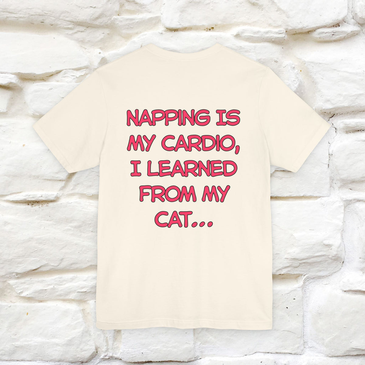 "Napping Is My Cardio, I Learned From My Cat…" Funny Cat T-shirt | Nunu&Miao Studio